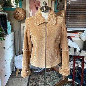 Vintage Winlit leather jacket with faux fur lining